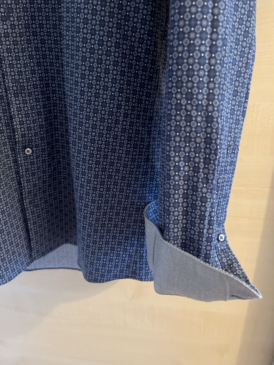 Camicie: OLYMP Men's Blue Patterned Long-Sleeve Shirt - Size 39 – Usato da Aarau venduto da Better_Buy_From_Stef 3
