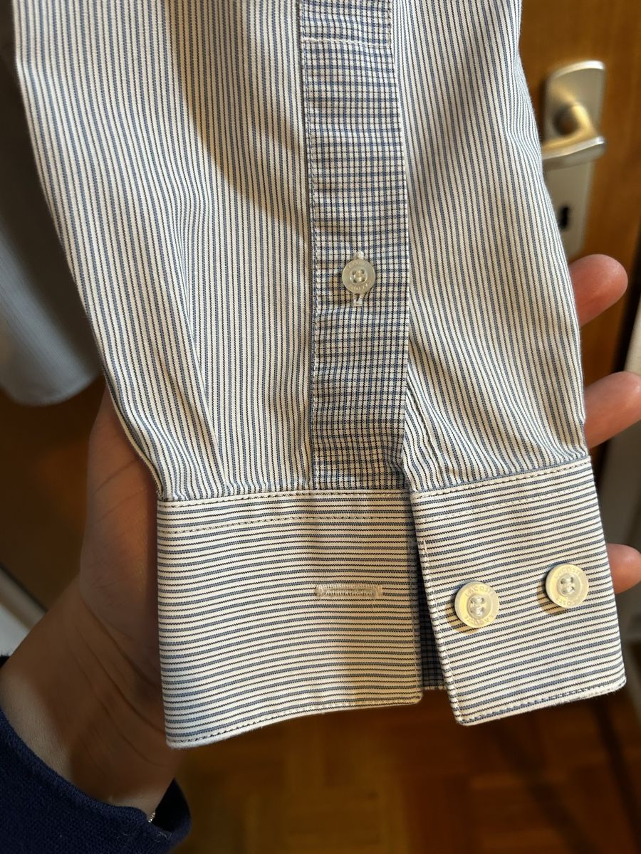 Lacoste Camicie: Chemise Lacoste Regular Fit à rayures bleues et blanches – Usato da Mont-sur-Rolle venduto da Rizzoalma 4