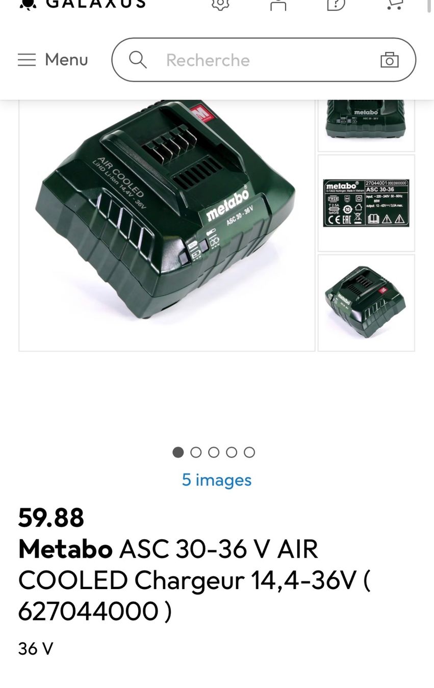 Metabo Accus & piles: Metabo Ladegerät 18V – D'occasion à Hittnau par Oracel
