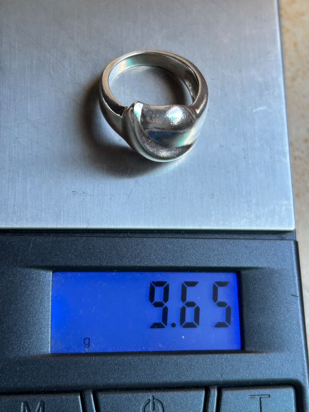 Anelli: Silberring Blatt_Kaffebohne Designerring Gr. 55 – Usato da Laufen venduto da belleskulptur 7
