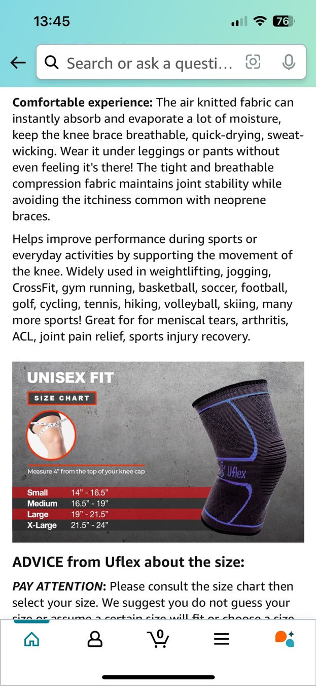 Attrezzature mediche: Uflex Athletics Knee Compression Sleeve Support – Nuovo (secondo la descrizione) da Basel venduto da ann_7w6q 9