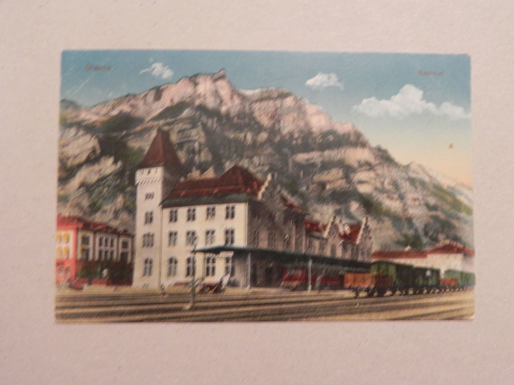 Cartes postales: Karte Glarus Bahnhof Zug Bahn 1920 – D'occasion à Siebnen par krimsie