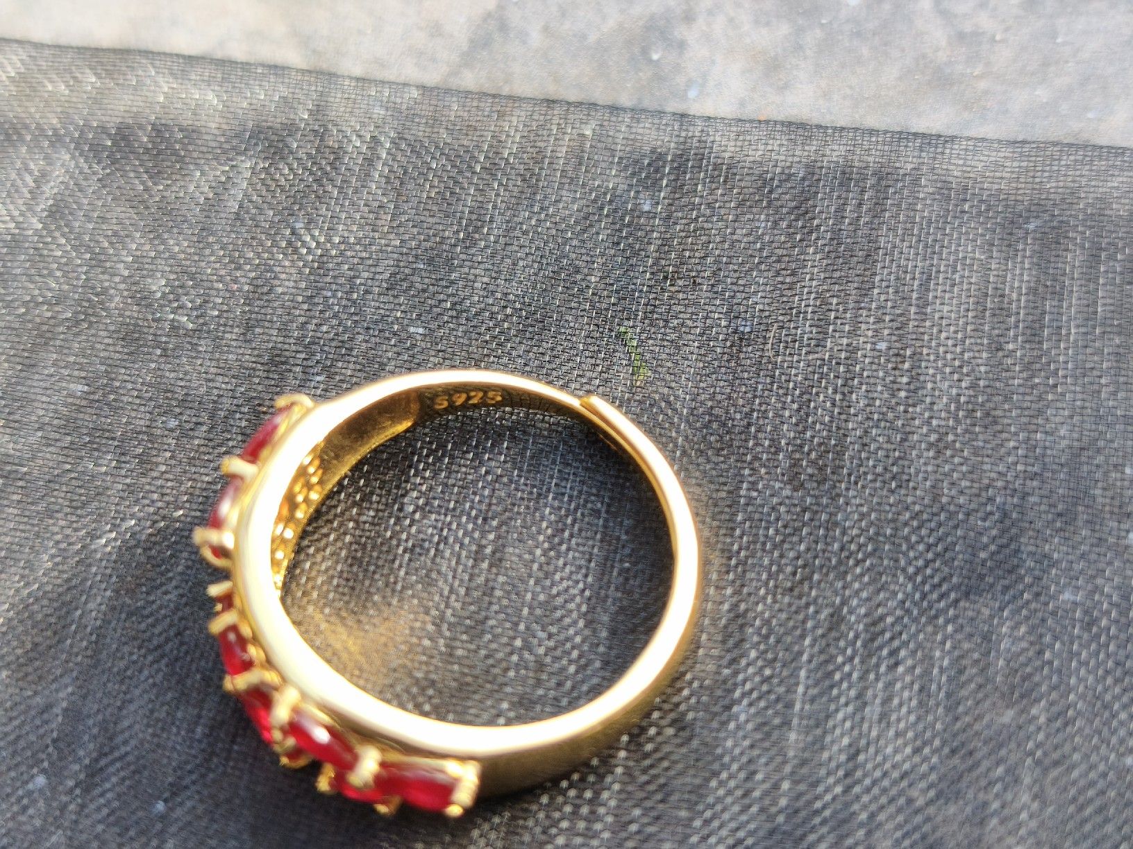 Anelli: Gold Ring mit echten Rubinen aus Massivem 925 Silber – Nuovo (secondo la descrizione) da St. Gallen venduto da GIULESGG 5