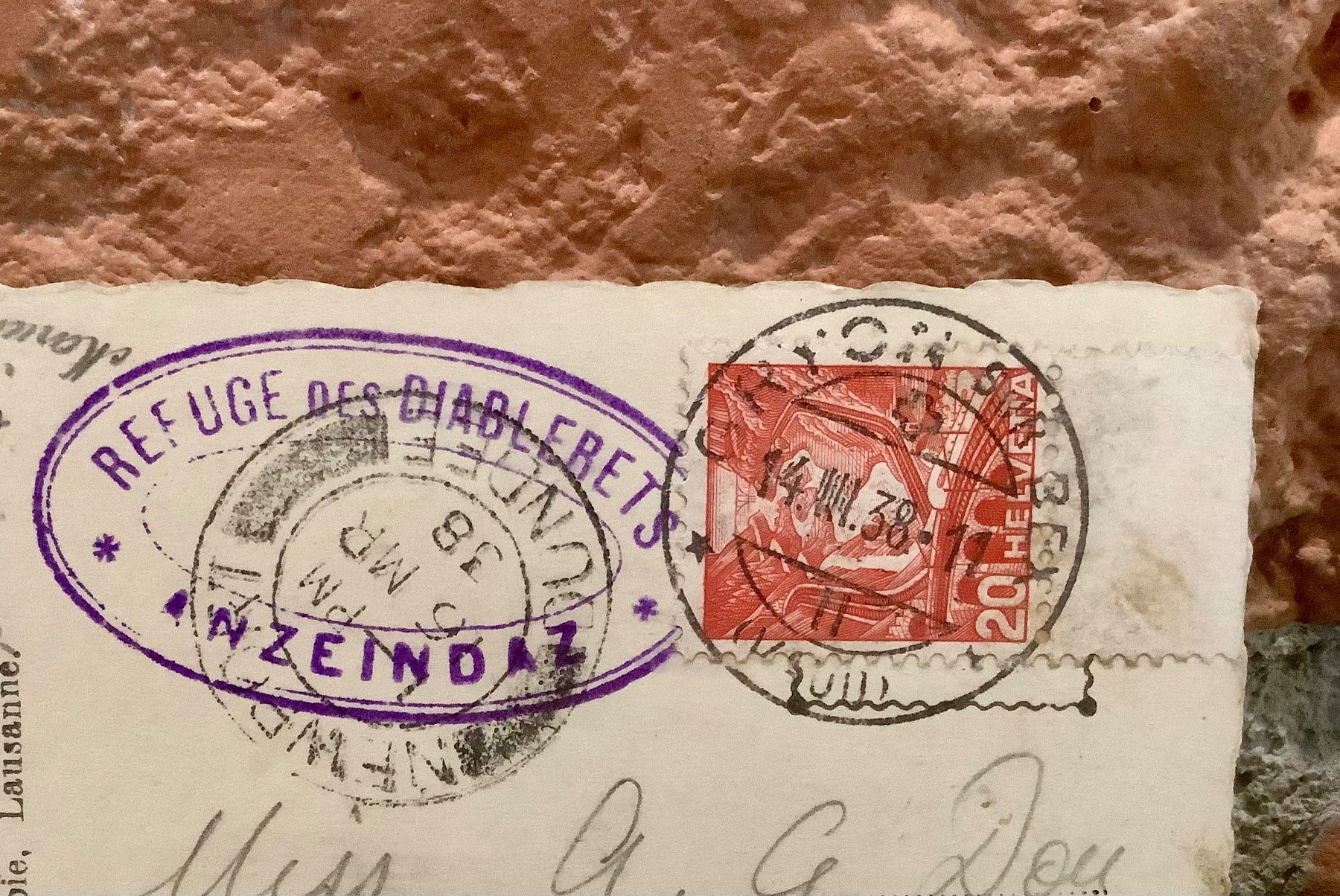 Cartoline postali: 1938 - ANZEINDAZ - Alp - Bergdorf – Usato da Root venduto da ENGLAND-TREASURES 3