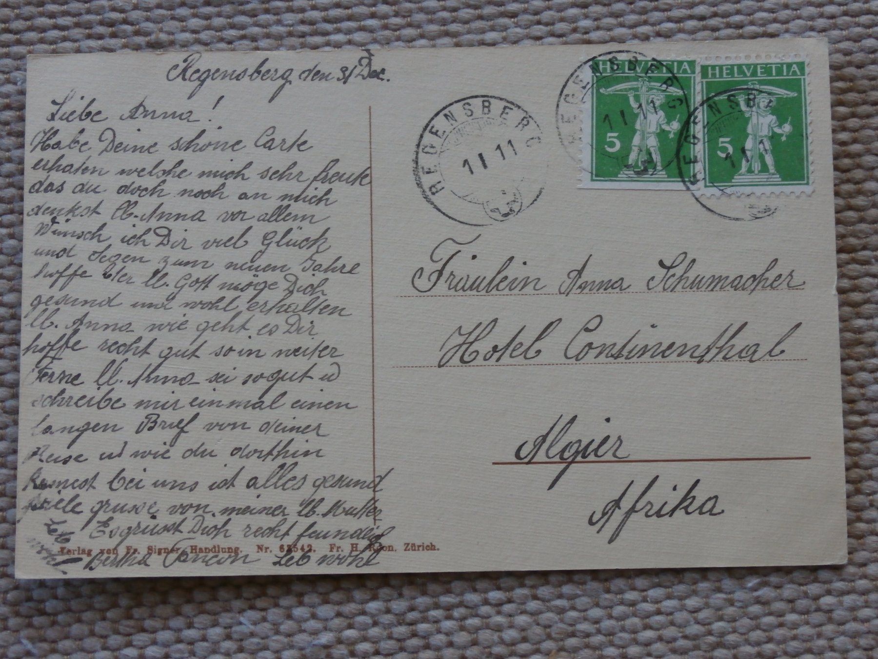 Ansichtskarten: AK Regensberg 1911 – Gebraucht aus Zürich von tiburzio 3