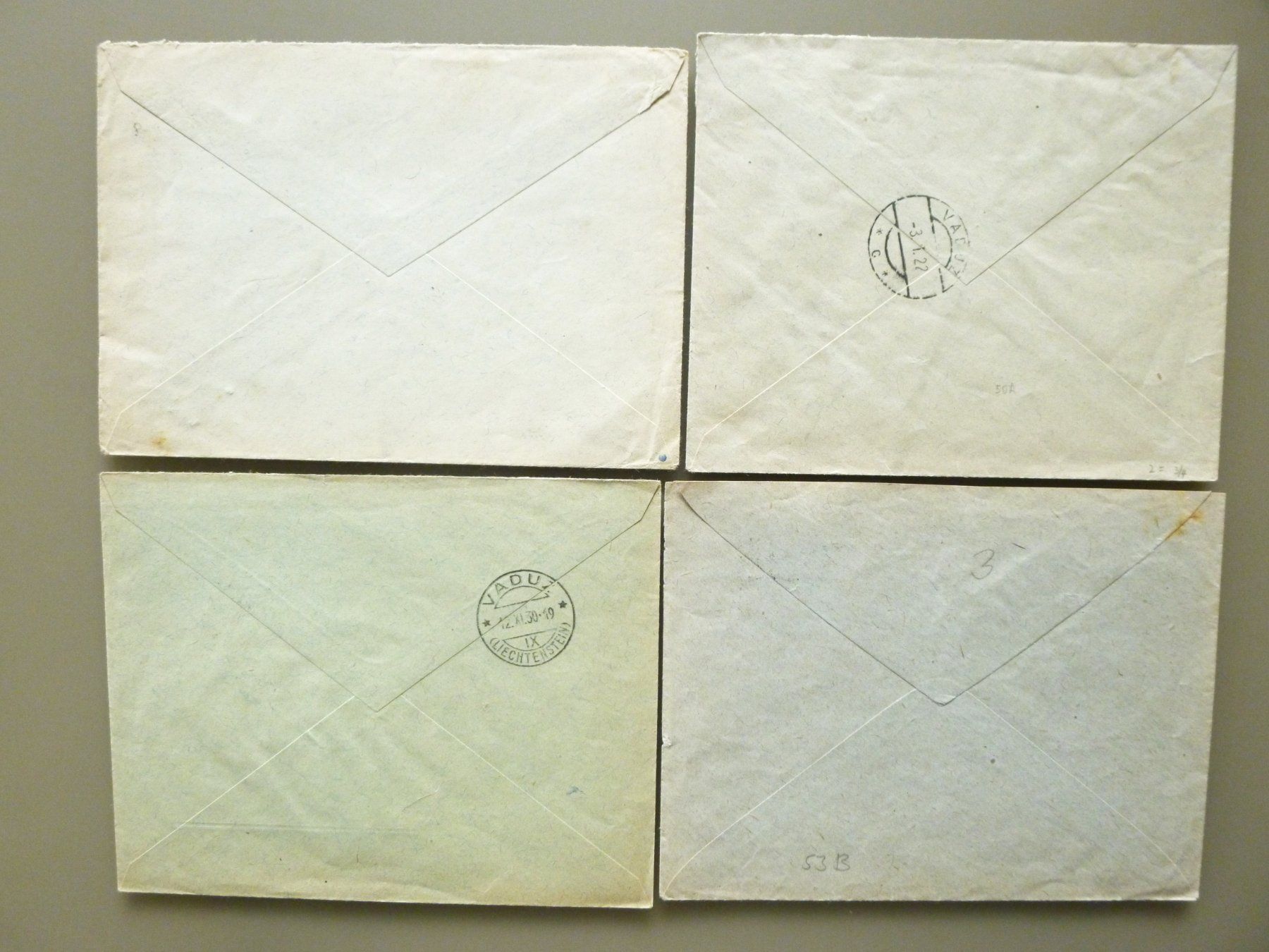 Tutti i francobolli: FL - Lot:  4 Bedarfsbriefe 1922 - 1930 – Usato da Uster venduto da schepus23 6