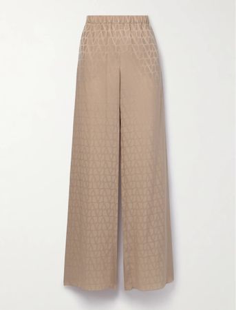 Valentino Silk Pants, Size 40 M, With logo V. New collection