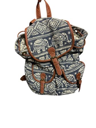 Vintage Rucksack mit Elefantenmuster – Top Zustand!