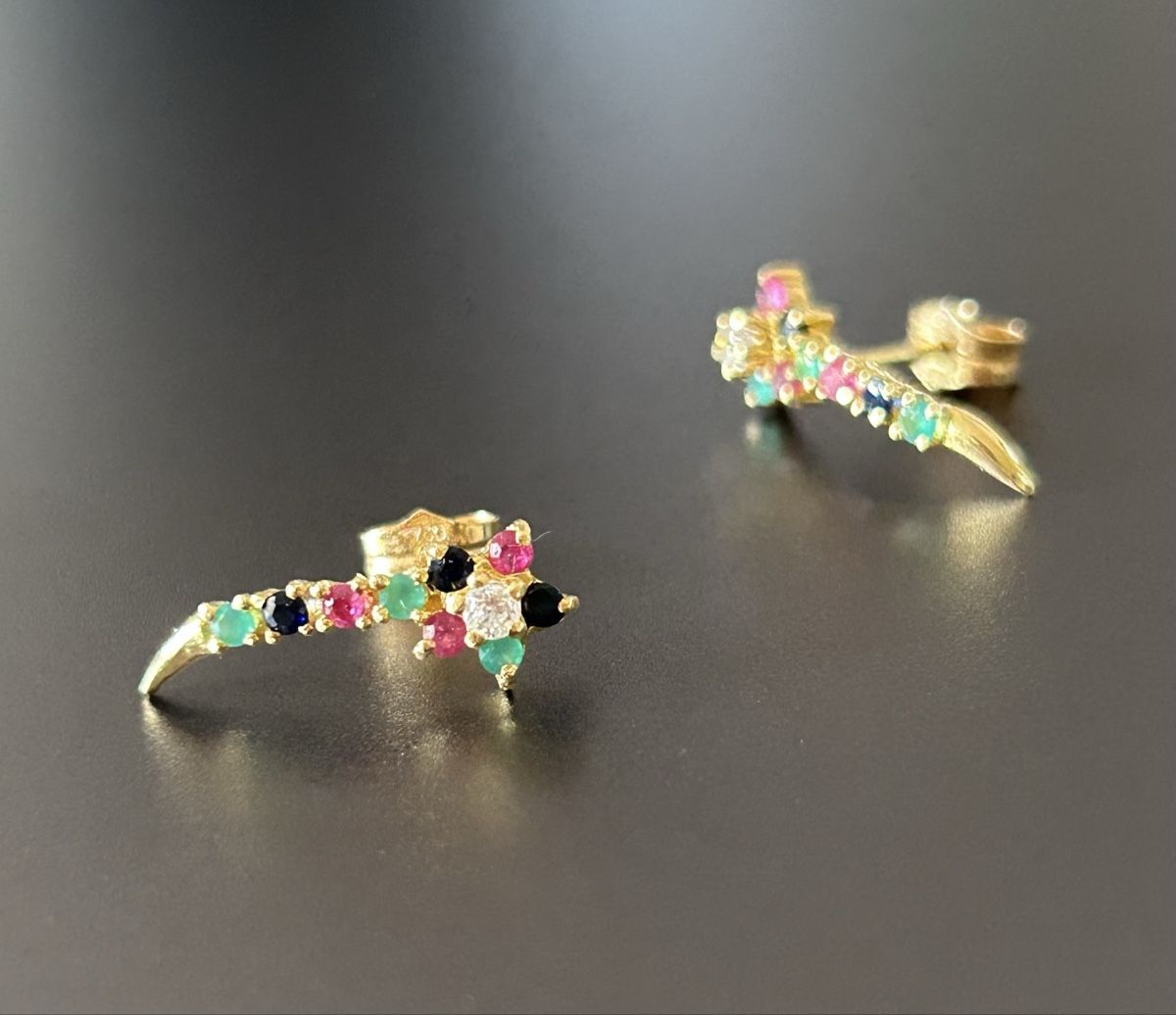 Orecchini pendenti & Orecchini a lobo: Boucles en or étoile – Usato da Zürich venduto da malia. 5