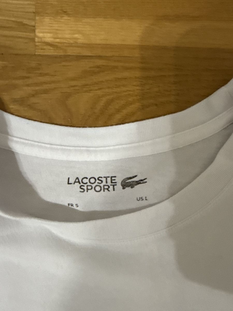 Lacoste T-shirt: T-shirt Lacoste blanc, taille L – Usato da Vaux-sur-Morges venduto da GothamCity 1