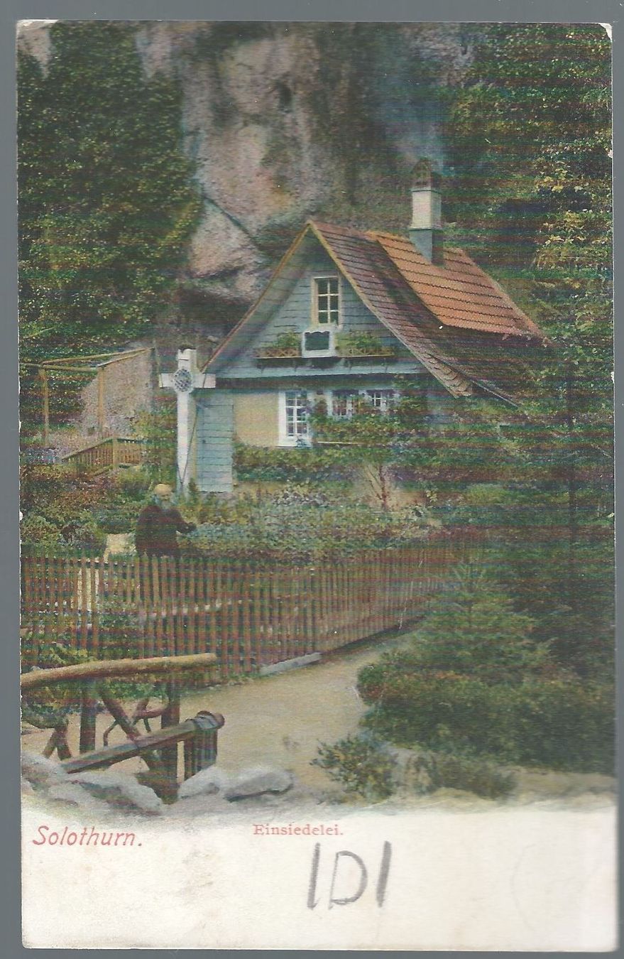 Cartoline postali: Solothurn - Einsiedelei 09.09.1906 – Usato da Montenol venduto da Vernier2