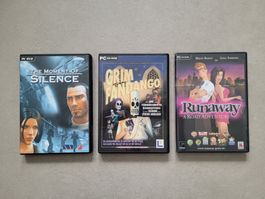 Grim Fandango, Runaway, The Moment of Silence (PC Games)