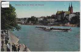 Basel - Partie am Rhein mit Dampfer - animee belebt