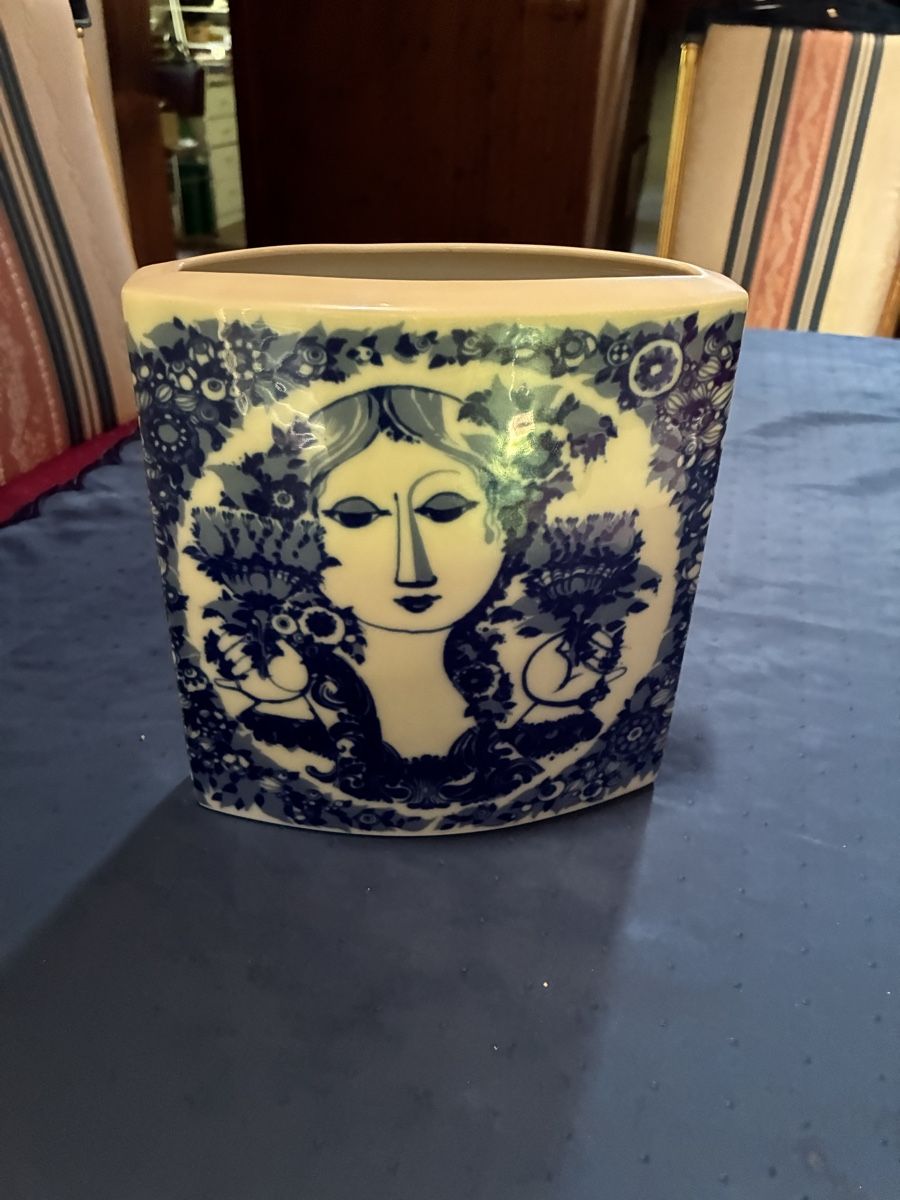 Rosenthal Vasen & Gefässe: Rosenthal Studio Line Vase blau/weiss – Gebraucht aus Dornach von Rosengarten