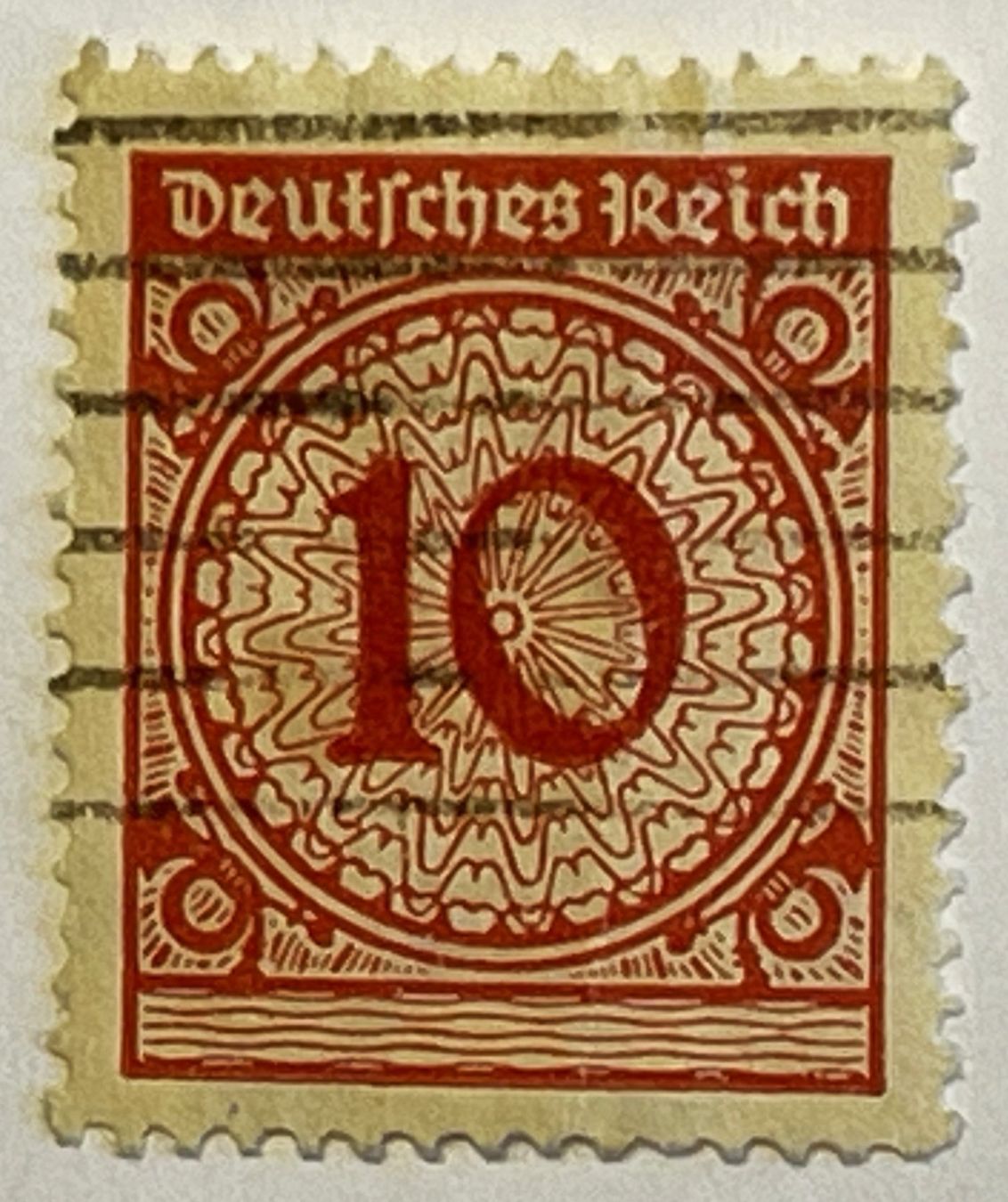 Tutti i francobolli: Deutsches Reich 10 Mark Briefmarke – Usato da Oftringen venduto da Vucki 1