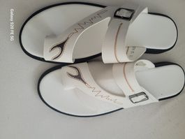 Sandalen Herren Weiss Grösse 44 mit Schnalle Neu