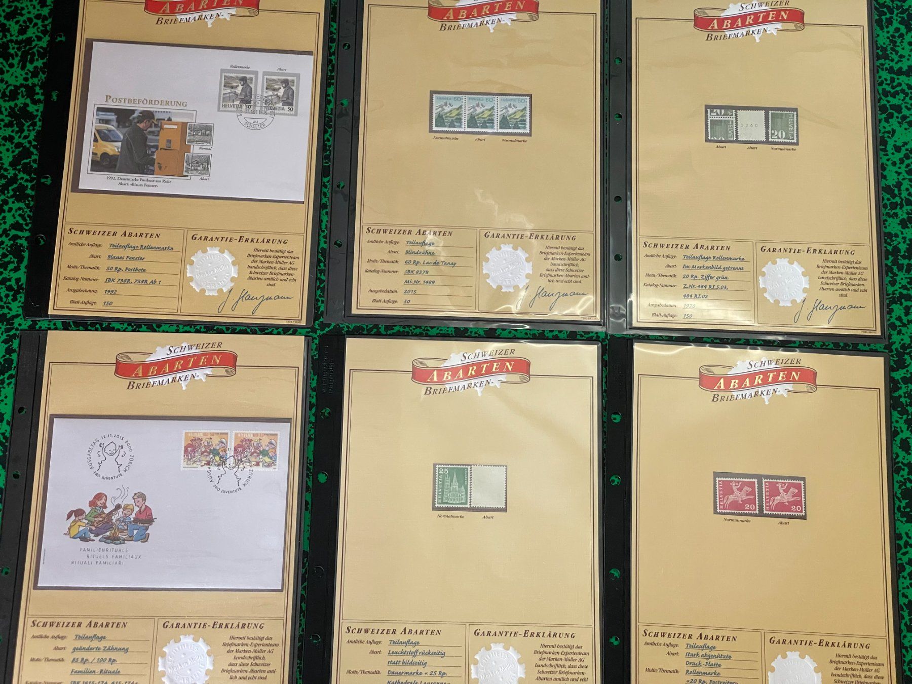 Tous les timbres: Briefmarken Abarten – Neuf (Voir description) à Menzingen par Wlukas