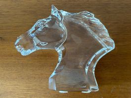 Baccarat Kristallglas Antik Vintage France Pferdekopf Büste