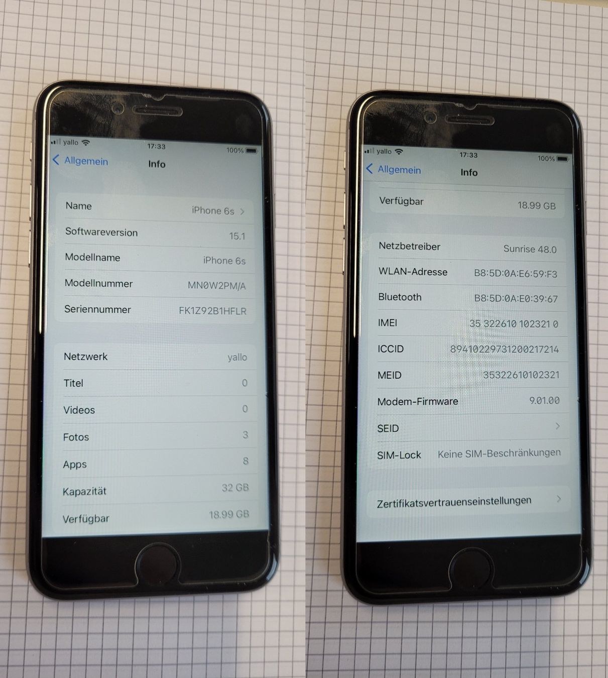Apple Handys / Smartphones: Apple Iphone 6s / A1688 / 32 GB / iOS 15.1 / #133 – Gebraucht aus Adlikon b.Regensdf von ChriZ86 4