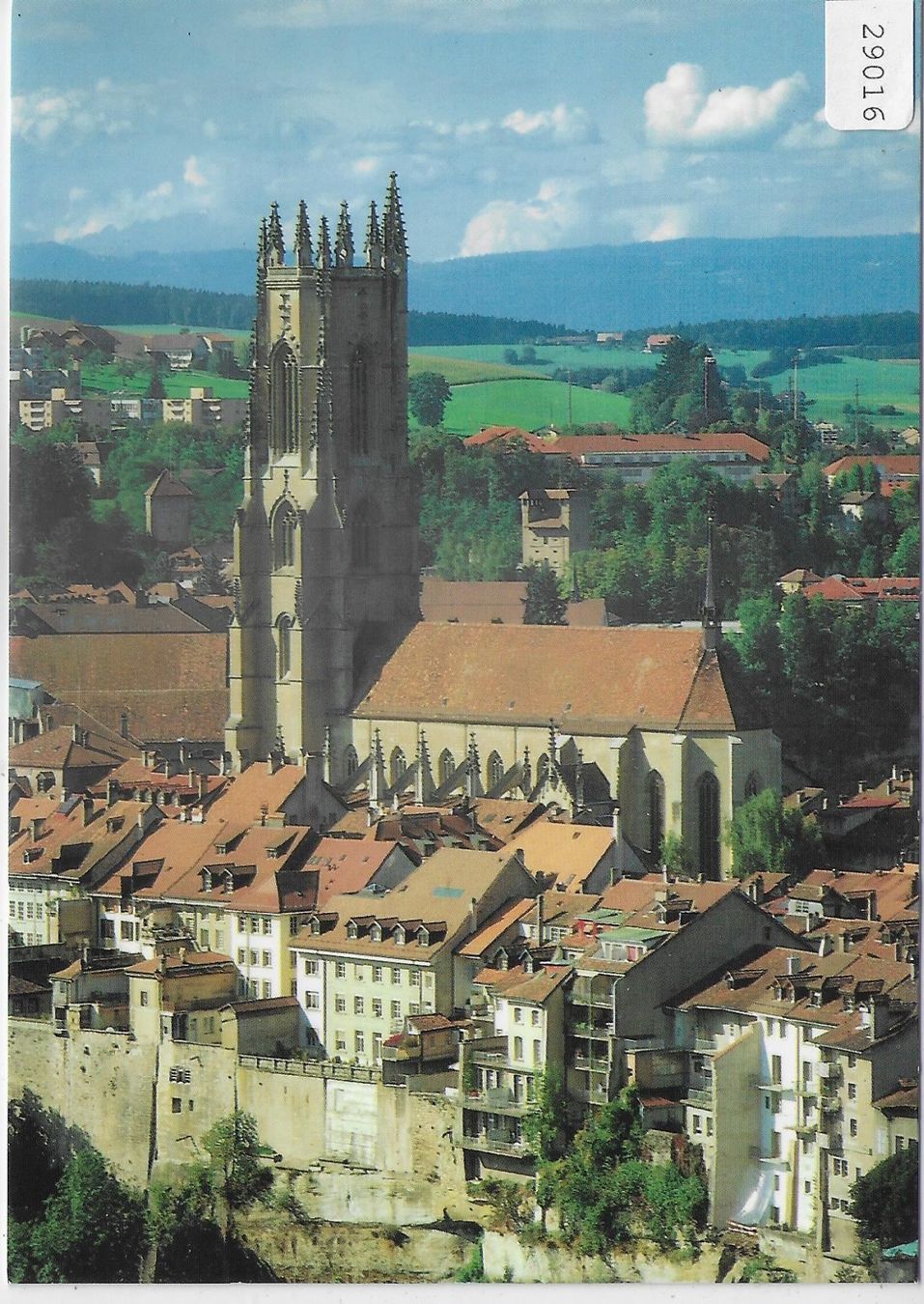 Cartoline postali: Fribourg - Cathedrale St. Nicolas et – Usato da Ettingen venduto da Kartenplanet
