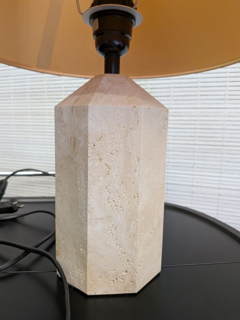 Lampade: Travertin Stein Tischlampe vermutlich Fratelli Mannelli ? – Usato da Emmen venduto da Brockofsky 3