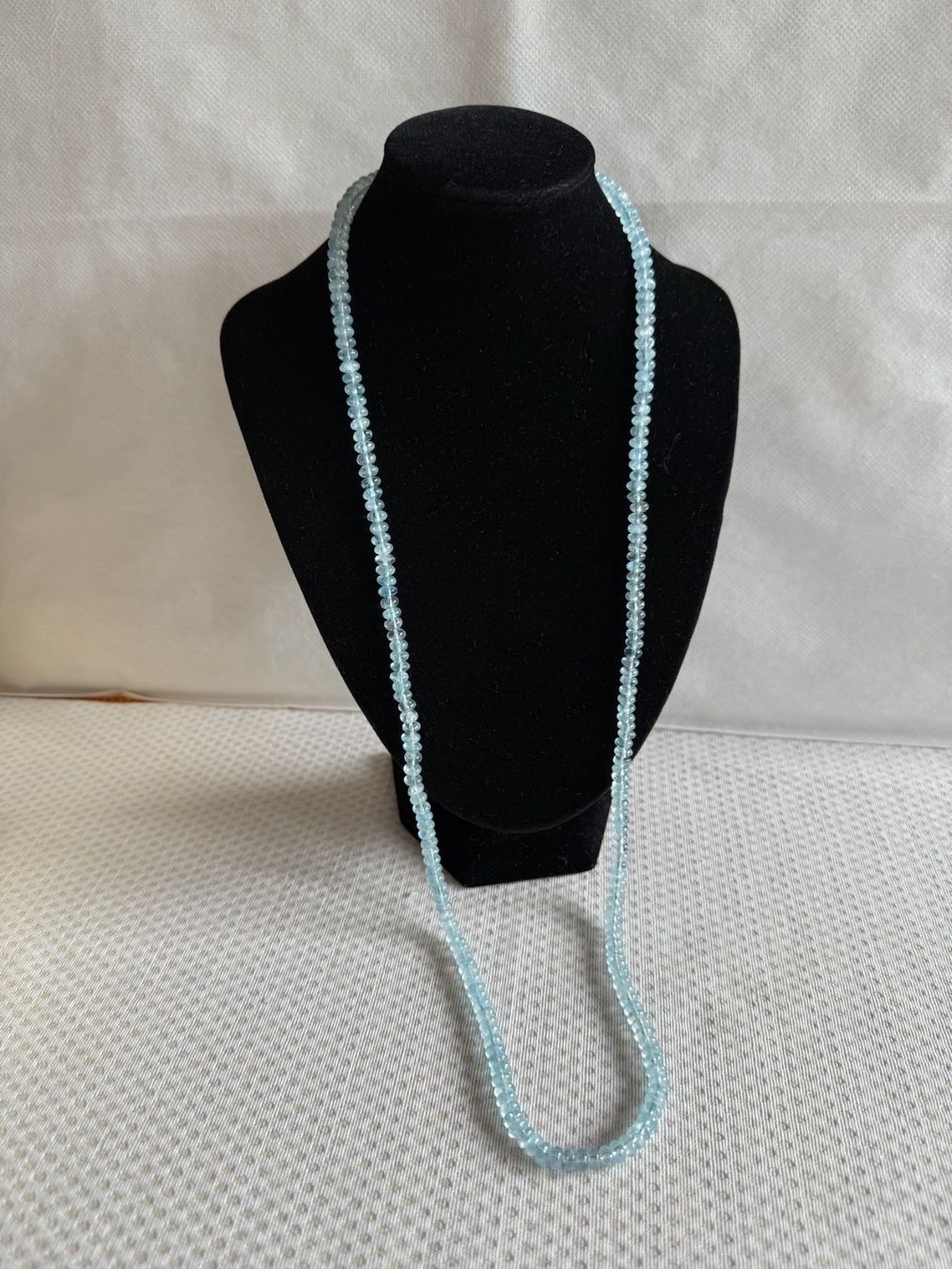 Catenine: Collier de perles en aigue-marine - 82cm – Usato da Sion venduto da accroshoes 1