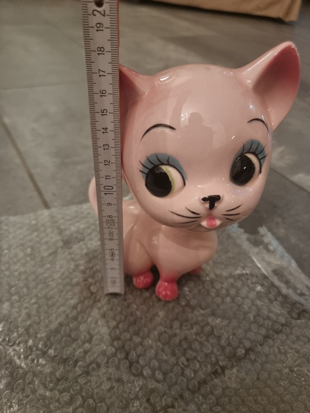 Figuren: Süsse Vintage Katze, Rosa – Gebraucht aus Zweidlen von VG159 4