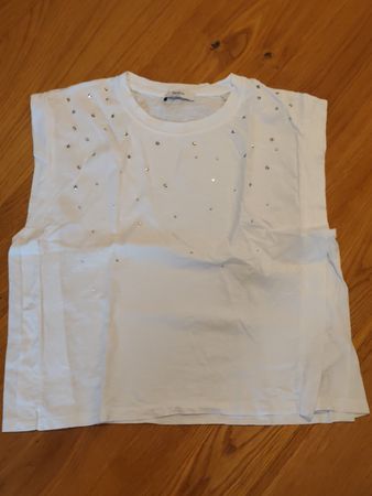 T-Shirt Pepe Jeans weiss mit Steinen Grösse L 