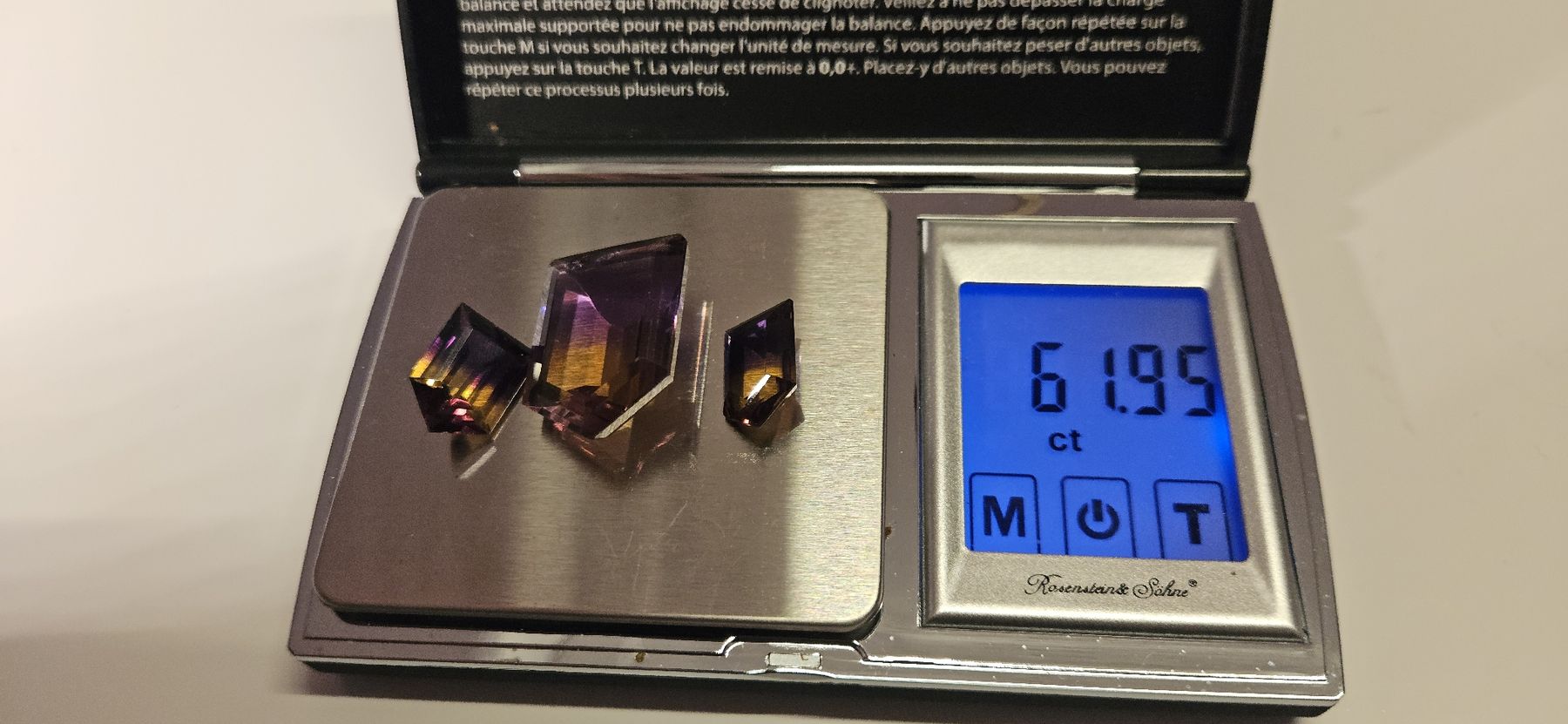 Pietre preziose: Ametrin 3 Stück Total 61.95ct – Usato da Nürensdorf venduto da salibeer 2