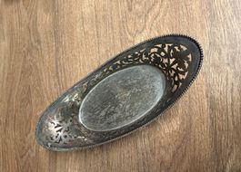 Antike Schmuckschale/Ablageschale, Silber, Vintage Deko