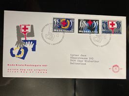 Niederlande 1987 illustrierter FDC Satz Rotes Kreuz