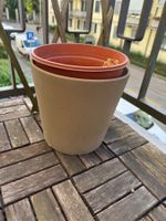 Blumentopf gross hellbraun 25cm Durchmesser guter Zustand