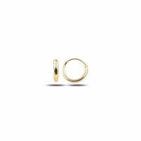 Ohrringe Creole 925 Silber gold Klassiker 10mm