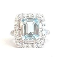 Aquamarin Cocktailring: 2.62ct. mit Diamanten, LP 8.900 CHF