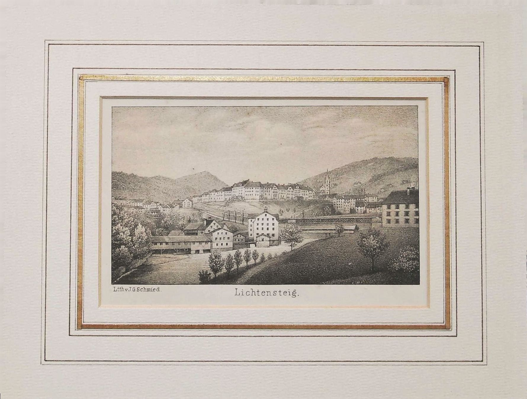 Incisioni: Lichtensteig Tonlithographie – Usato da Rafz venduto da Helvet32 1