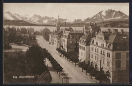 AK Zug, Alpenstrasse, 1920