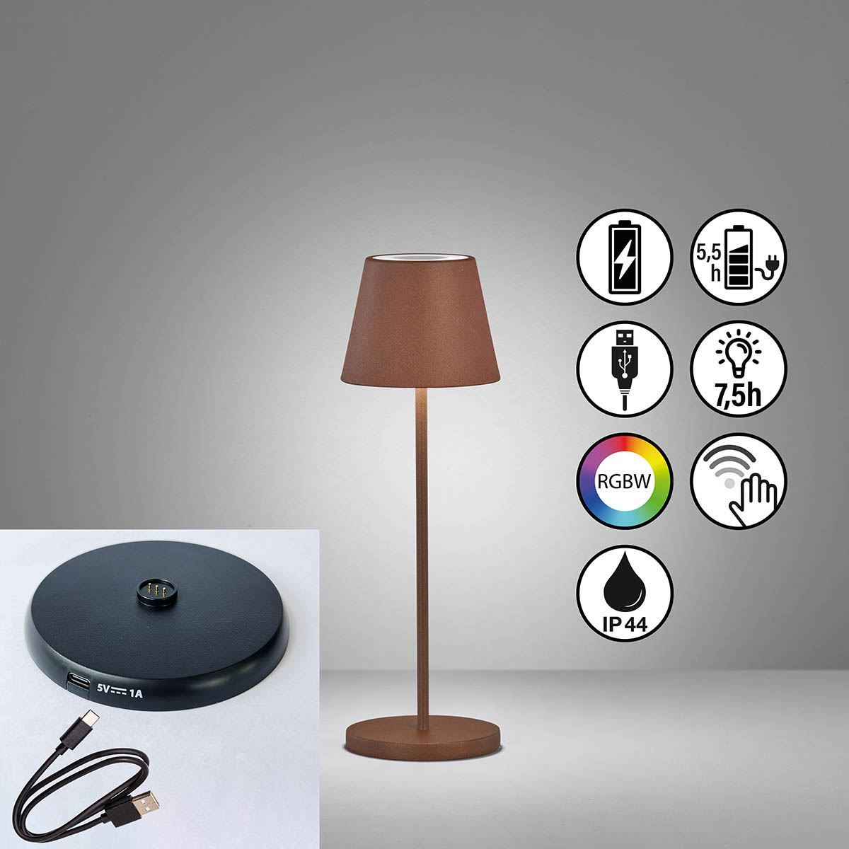 Lampade: LED Aussen Tischleuchte, 34 cm Höhe – Nuovo (secondo la descrizione) da Kreuzlingen venduto da Smart-Light 2