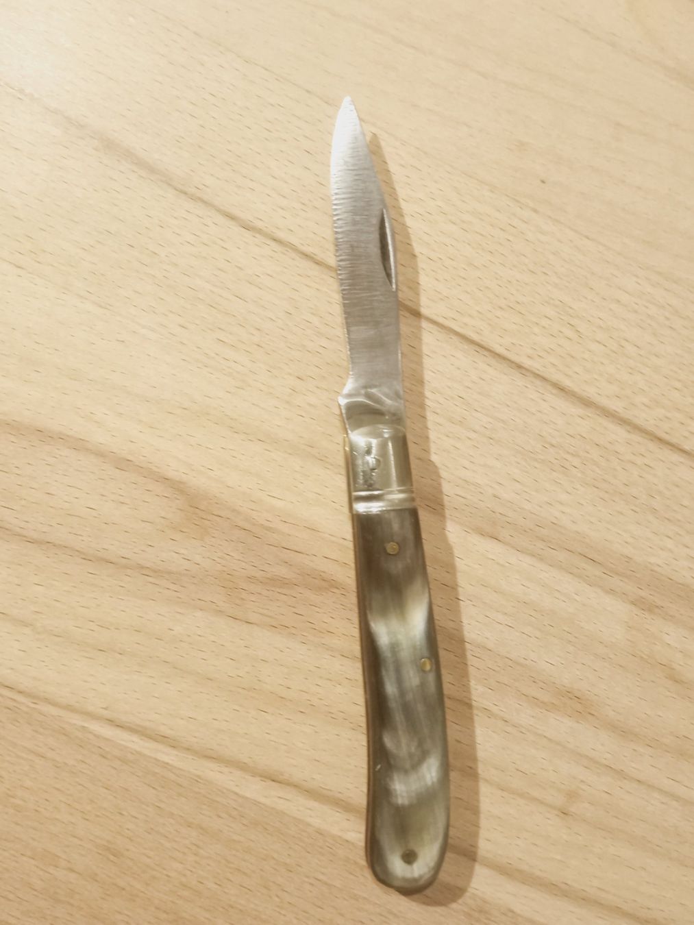 Victorinox Posate: Schönes "Bauernmesser mit Echthorn Griff" – Usato da Tuebach venduto da bac_7kpb 1