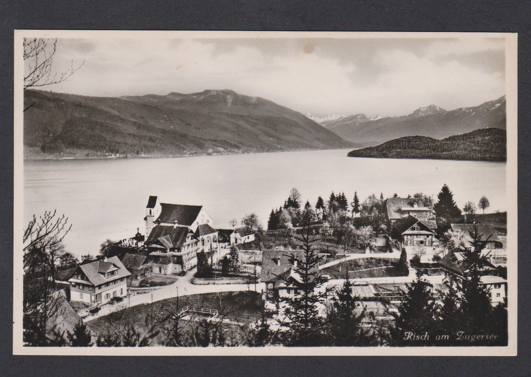 Cartoline postali: Risch  ZG   -   alte Ansichtskarte von  1950 – Usato da Vitznau venduto da Ropaku