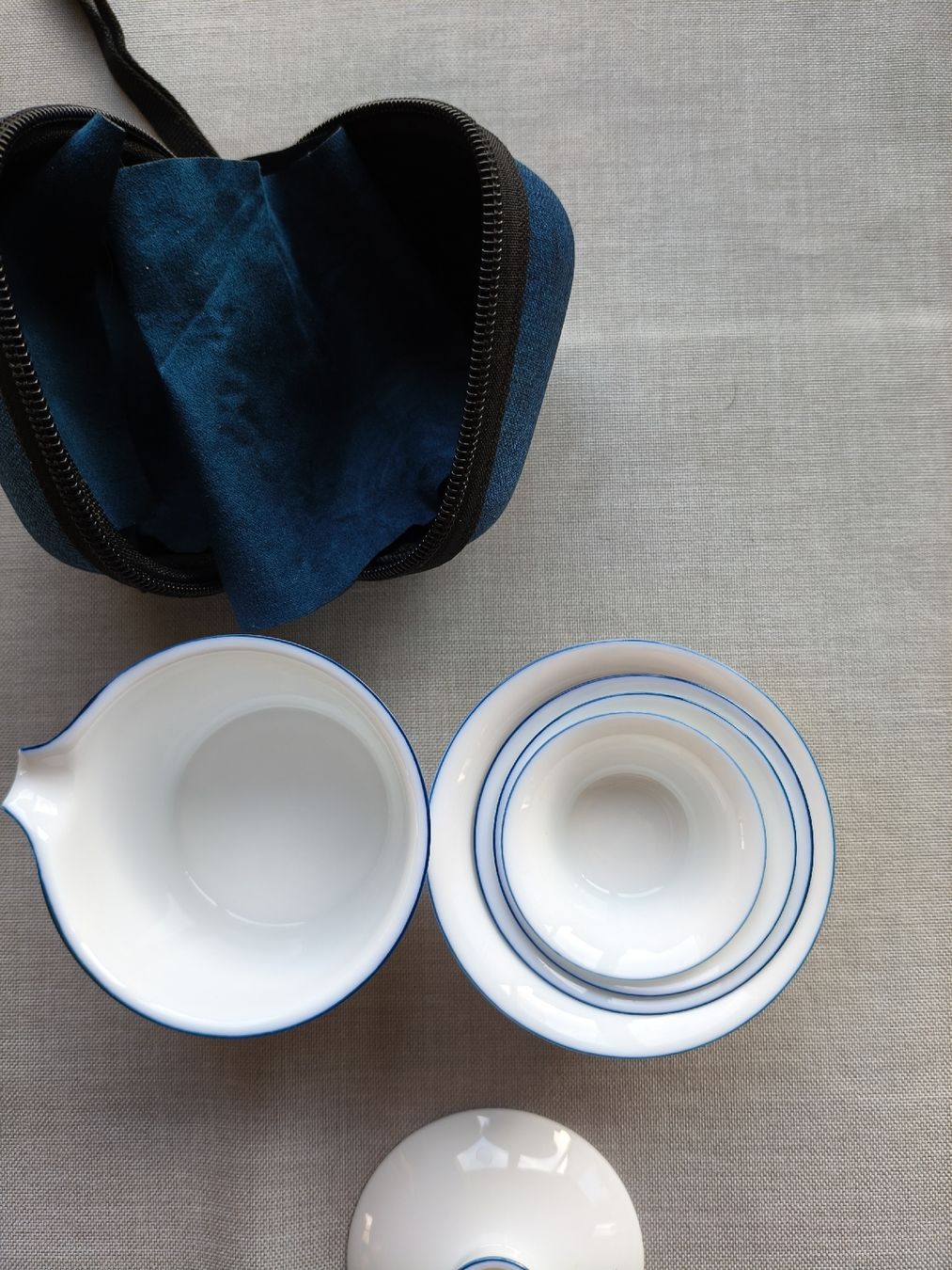 Teiere: Travel Tea Set with Case - Blue & White Porcelain  – Nuovo (secondo la descrizione) da Zürich venduto da yul_7ccq 2