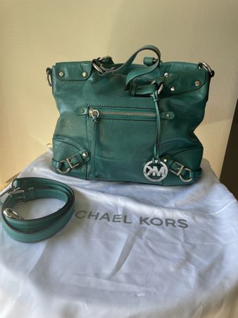Borsa Michael Kors originale colore verde petrolio