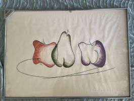 Cadre Nielsen avec dessin abstrait couleurs vives