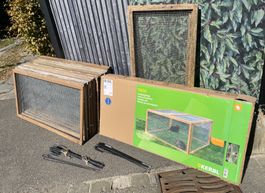 Umfangreiches Freigehege-Material für Kleintiere, gebraucht2