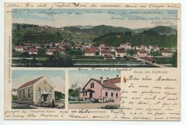 3-Bild AK Gruss aus KOLLBRUNN Ev. Kapelle, Kleinkinderschule