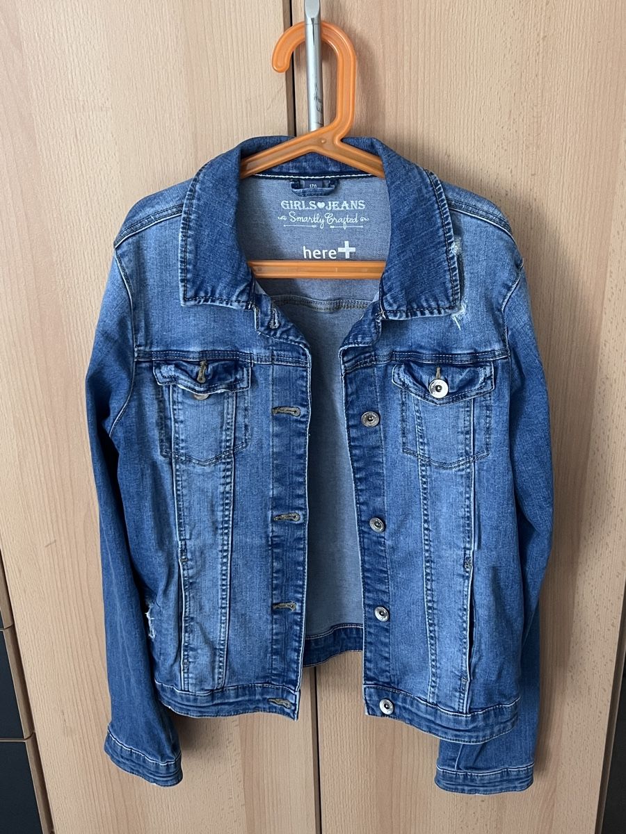 Giacche & Cappotti: Jeansjacke here+ blau mit Used-Look  – Usato da Spreitenbach venduto da mar_gyx8