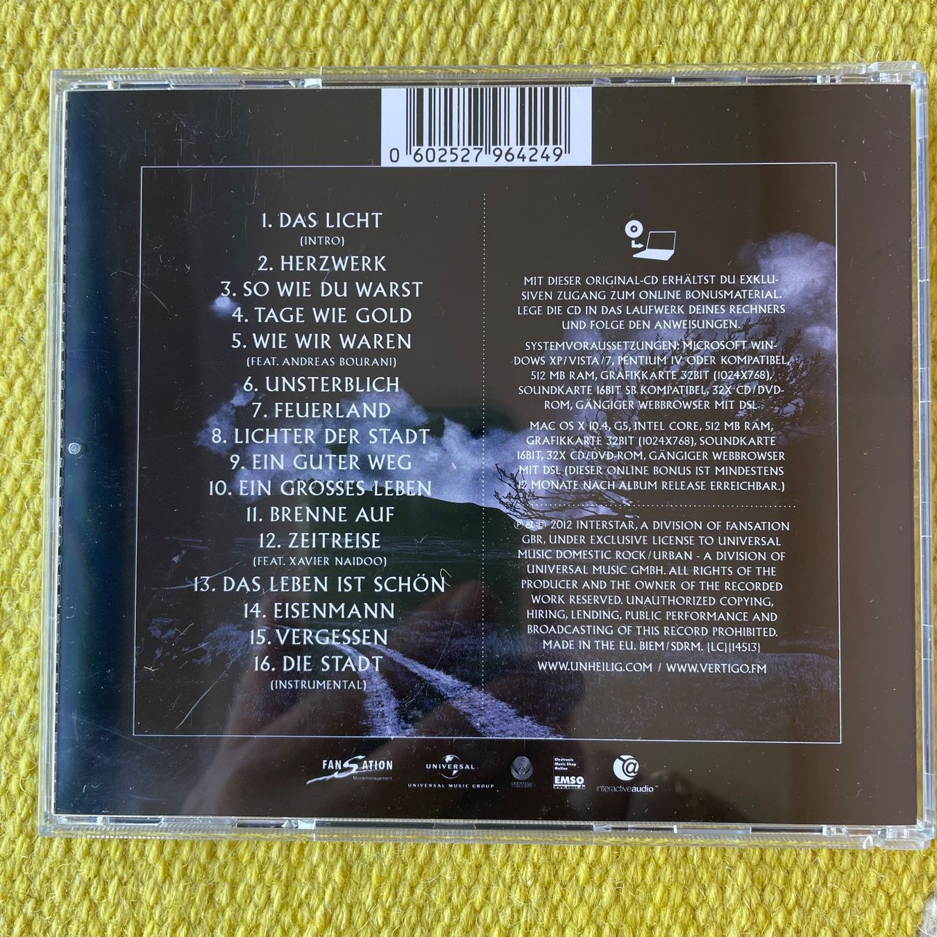 CD: UNHEILIG-LICHTER DER STADT – Usato da Rorschacherberg venduto da CD-Roli 1