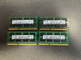 4x Samsung 2GB DDR3 