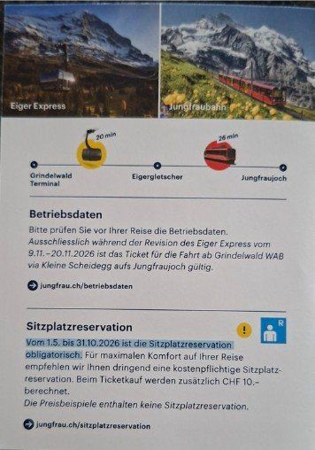 Gutscheine: Rabattgutschein Jungfraujoch – Neu (gemäss Beschreibung) aus Muotathal von Imanu04 1