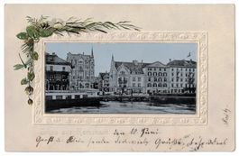 Gruss aus Rorschach, Stanzrelief-Fotokarte, gelaufen 1903