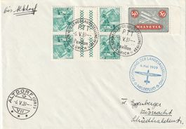 1939, Landi Meldeflug bis nach Altdorf, seltene Etappe